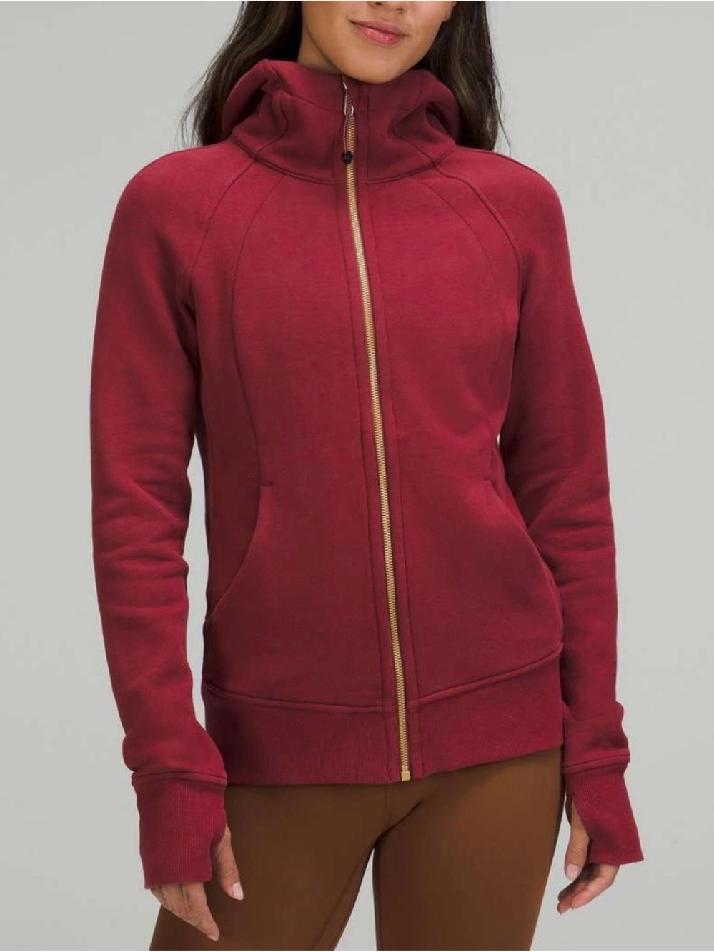 Lululemon Mulled Wine Scuba Full-Zip Hoodie